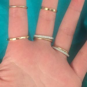 Aldo | Jewelry | 7 Stacking Rings Various Size | Poshmark